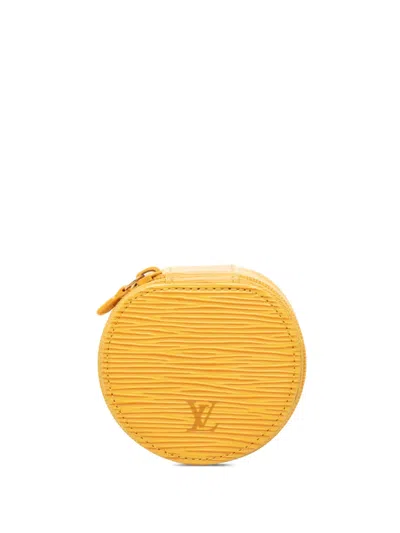 Pre-owned Louis Vuitton 1990-2010 Epi Ecrin Bijoux Travel Jewelry Case In Yellow