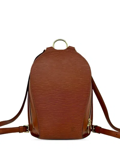 Pre-owned Louis Vuitton 1990-2010 Epi Mabillon Backpack In Brown