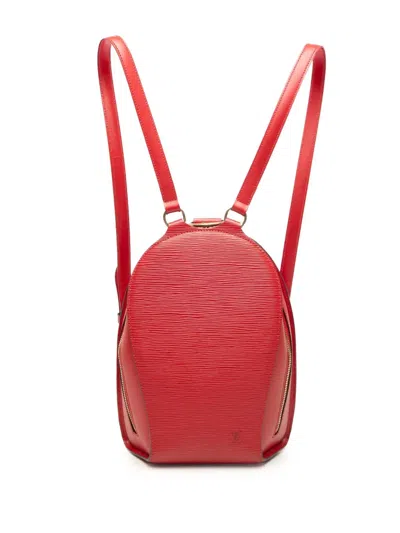 Pre-owned Louis Vuitton 1990-2010 Epi Mabillon Backpack In Red