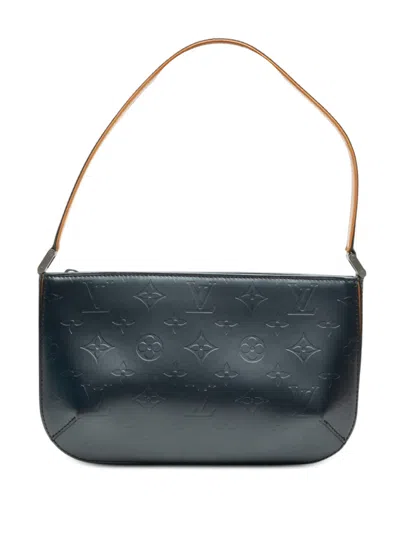 Pre-owned Louis Vuitton 1990-2010 Monogram Mat Fowler Shoulder Bag In Blue