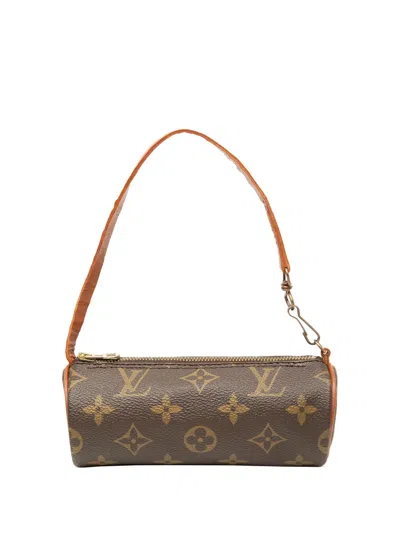 Pre-owned Louis Vuitton 1990-2010 Monogram Papillon Pochette Handbag In Brown