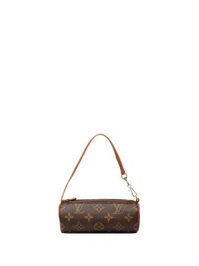 Pre-owned Louis Vuitton 1990-2010 Monogram Papillon Pochette Handbag In Brown