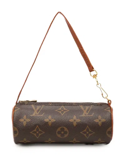 Pre-owned Louis Vuitton 1990-2010 Monogram Papillon Pochette Handbag In Brown