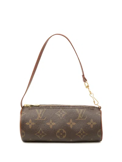Pre-owned Louis Vuitton 1990-2010 Monogram Papillon Pochette Handbag In Brown