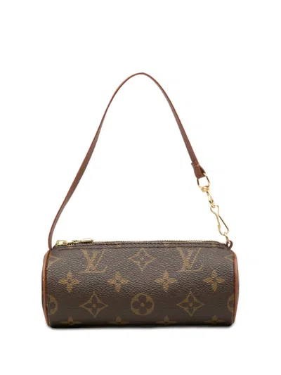 Pre-owned Louis Vuitton 1990-2010 Monogram Papillon Pochette Handbag In Brown