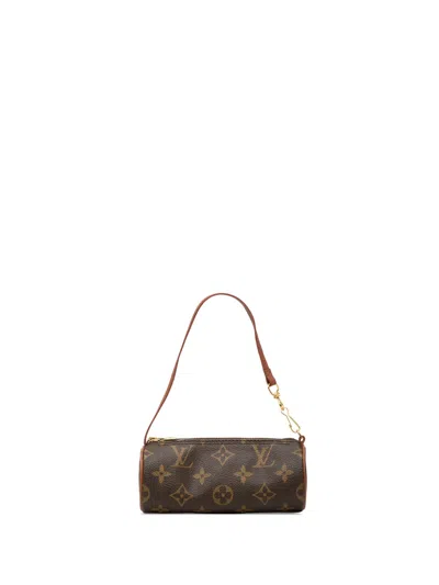 Pre-owned Louis Vuitton 1990-2010 Monogram Papillon Pochette Handbag In Brown