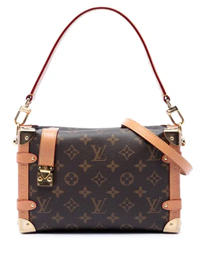 Pre-owned Louis Vuitton 1990-2010 Monogram Side Trunk Mm Satchel In Brown