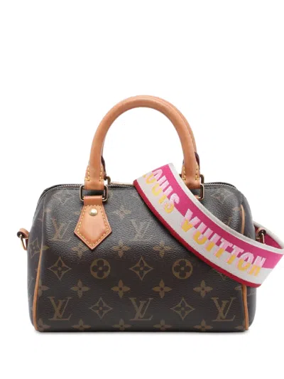 Pre-owned Louis Vuitton 1990-2010 Monogram Speedy Bandouliere 20 Satchel In Brown