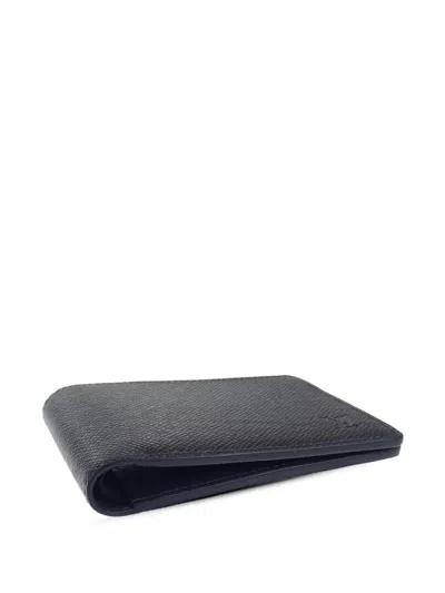 Pre-owned Louis Vuitton 1990-2010 Taiga Multiple Wallet Small Wallets In Blue