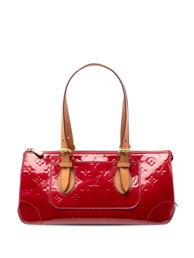 Pre-owned Louis Vuitton 1990-2020 Monogram Vernis Rosewood Avenue Shoulder Bag In Red