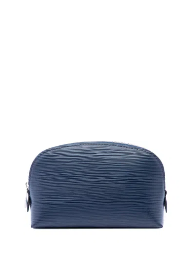 Pre-owned Louis Vuitton 1990-2026 Epi Cosmetic Pm Pouch In Blue