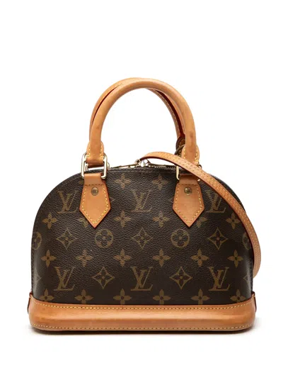 Pre-owned Louis Vuitton 1990-2026 Monogram Alma Bb Satchel In Brown