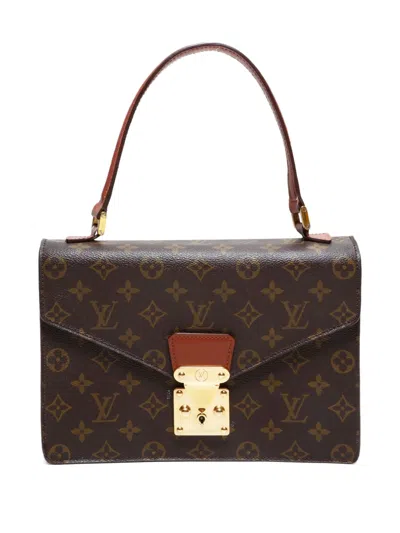 Pre-owned Louis Vuitton 1990s Concorde Monogram Satchel Bag In Brown
