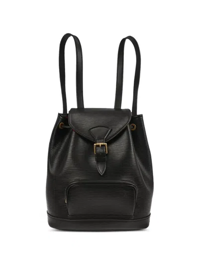Pre-owned Louis Vuitton 1990s Epi Montsouris Mm Monaco Limited Backpack In Black