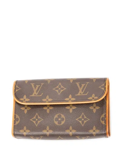 Louis Vuitton 1990s Monogram Canvas Flap Bag In Brown