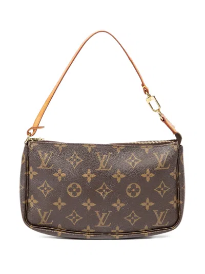 Pre-owned Louis Vuitton 1990s Monogram Shoulder Bag In Brown
