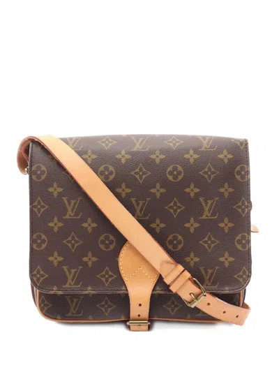 Pre-owned Louis Vuitton 1991 Cartesier Gm Shoulder Bag In Brown