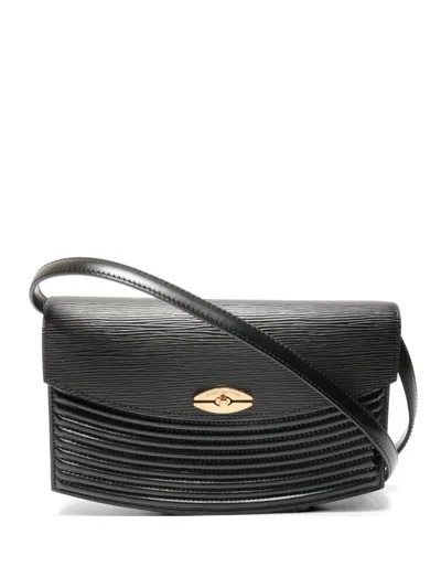 Pre-owned Louis Vuitton 1991 Epi Prebois Shoulder Bag In Black