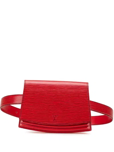 Pre-owned Louis Vuitton 1991 Epi Tilsitt Belt Bag In Red