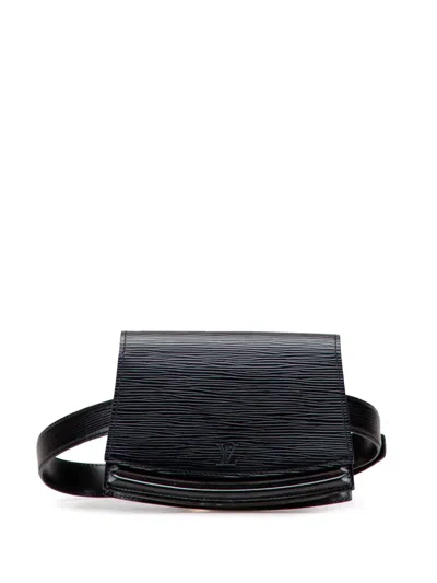 Pre-owned Louis Vuitton 1991 Epi Tilsitt Belt Bag In Black