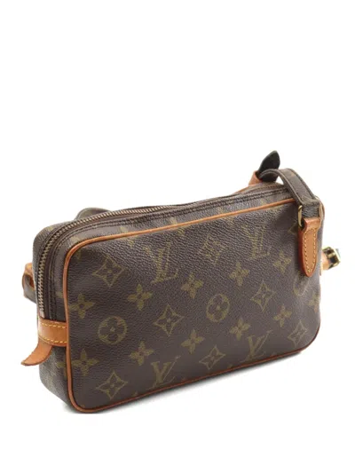 Pre-owned Louis Vuitton 1991 Marly Bandouliere Monogram Shoulder Bag In Brown