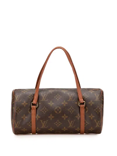 Pre-owned Louis Vuitton 1991 Monogram Papillon 26 Handbag In Brown