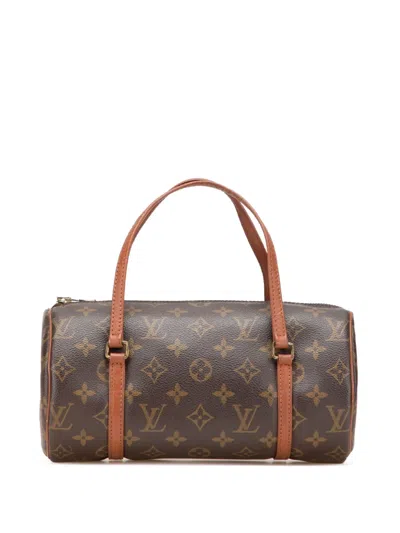 Pre-owned Louis Vuitton 1991 Monogram Papillon 26 Handbag In Brown