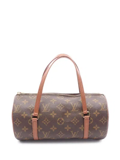 Pre-owned Louis Vuitton 1991 Monogram Papillon 26 Handbag In Brown