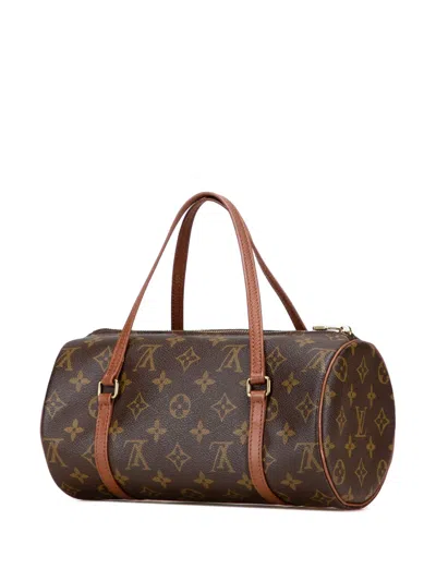 Pre-owned Louis Vuitton 1991 Monogram Papillon 26 Handbag In Brown