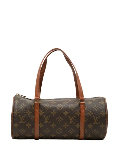 Pre-owned Louis Vuitton 1991 Monogram Papillon 30 Handbag In Brown
