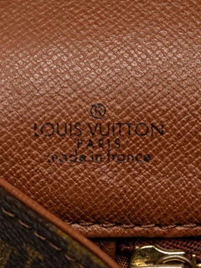 Pre-owned Louis Vuitton 1991 Monogram Pochette Dame Gm Clutch Bag In Brown