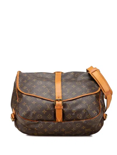 Pre-owned Louis Vuitton 1991 Monogram Saumur 35 Crossbody Bag