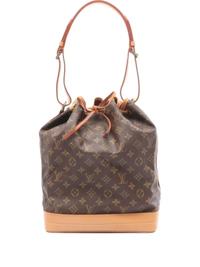 Pre-owned Louis Vuitton 1991 Noe Monogram Shoulder Bag In Brown