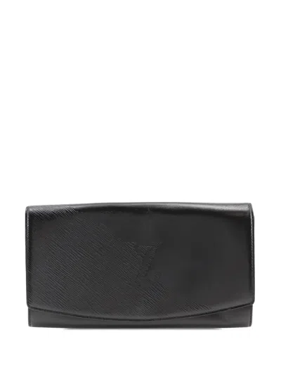 Pre-owned Louis Vuitton 1991 Opera Line Aegean Clutch Bag In Black
