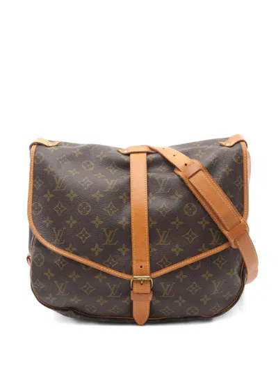 Pre-owned Louis Vuitton 1991 Saumur 35 Crossbody Bag In Brown