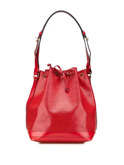 Pre-owned Louis Vuitton 1992 Epi Noe Gm Bucket Bag In Red