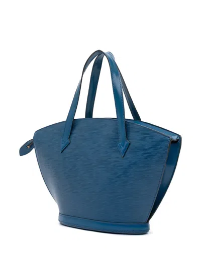 Pre-owned Louis Vuitton 1992 Epi Saint Jacques Pm Short Strap Handbag In Blue