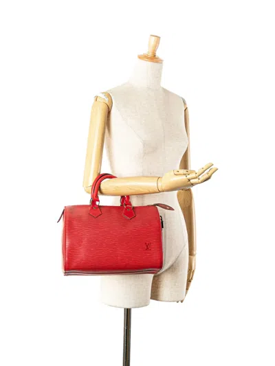 Pre-owned Louis Vuitton 1992 Epi Speedy 25 Boston Bag In Red