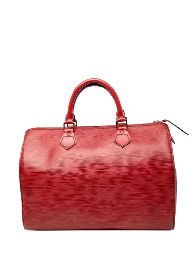 Pre-owned Louis Vuitton 1992 Epi Speedy 30 Boston Bag In Red