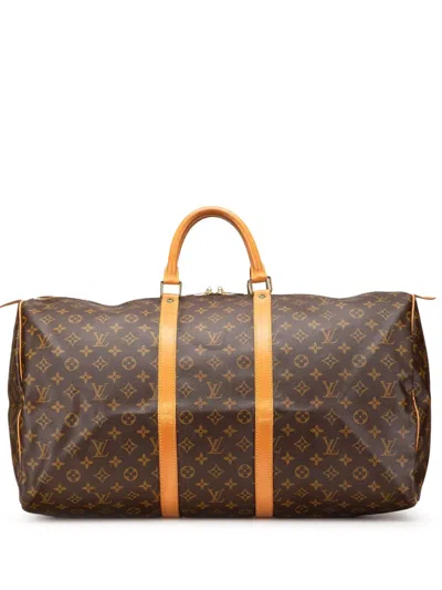 Pre-owned Louis Vuitton 1992 Monogram Keepall 55 Travel Bag