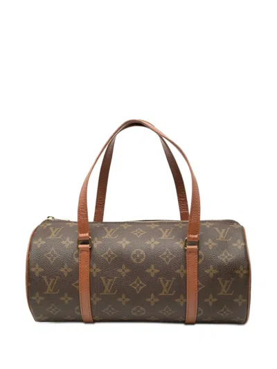 Pre-owned Louis Vuitton 1992 Monogram Papillon 30 Handbag In Brown