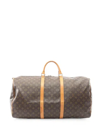 Pre-owned Louis Vuitton 1993 60 Keepall Travel Bag In Brown