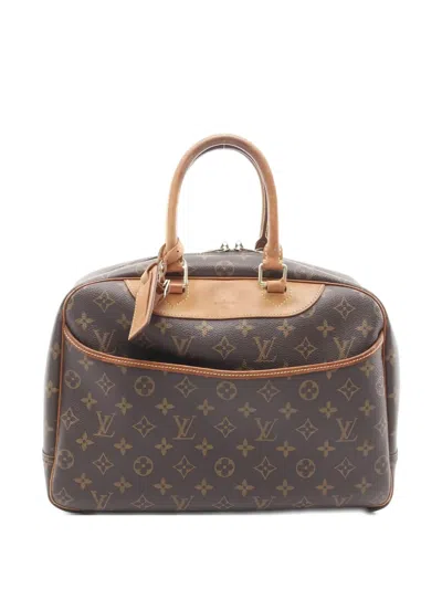 Pre-owned Louis Vuitton 1993 Bowling Monogram Deauville Handbag In Brown