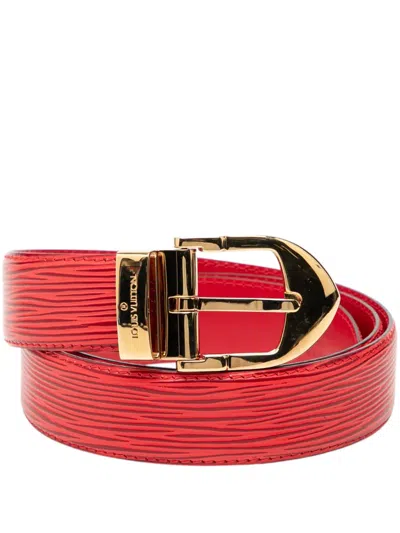 Pre-owned Louis Vuitton 1993 Epi Ceinture Belt In Red