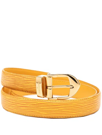 Pre-owned Louis Vuitton 1993 Epi Ceinture Belt In Yellow