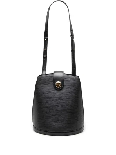 Pre-owned Louis Vuitton 1993 Epi Cluny Shoulder Bag In Black
