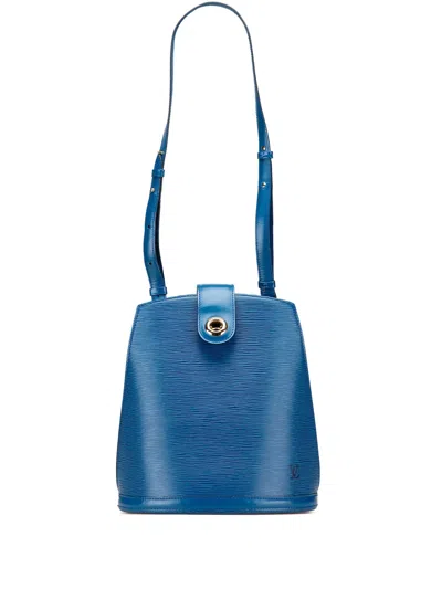 Pre-owned Louis Vuitton 1993 Epi Cluny Shoulder Bag In Blue