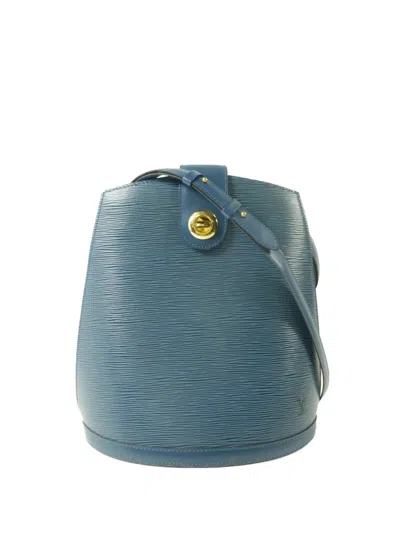 Pre-owned Louis Vuitton 1993 Epi Cluny Shoulder Bag In Blue