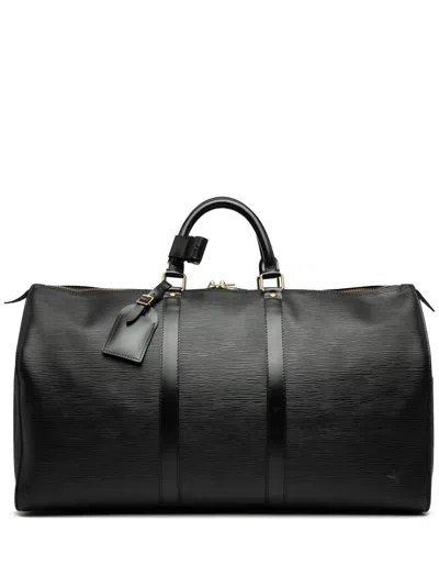 Pre-owned Louis Vuitton 1993 Epi Keepall 50 Travel Bag In Black