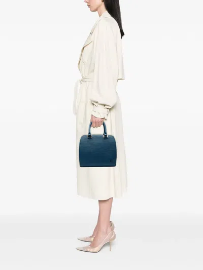 Pre-owned Louis Vuitton 1993 Epi Pont Neuf Handbag In Blue